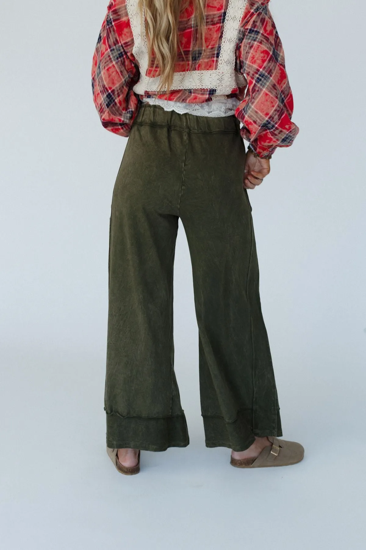 The Nest Heaven Sent Wide Leg Pant - Olive