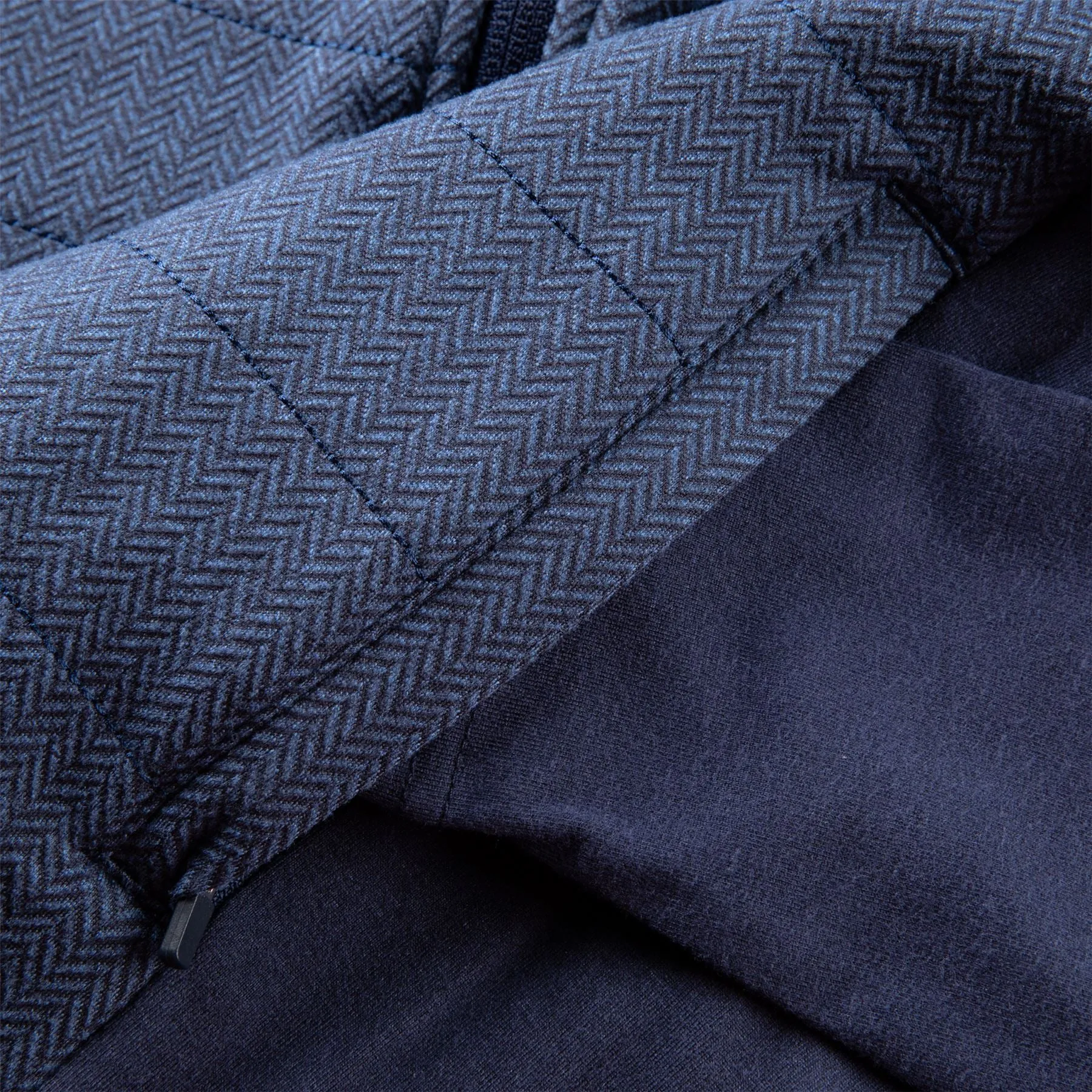 The Perry Insulated Fleece Jacket Navy Herringbone - AW23