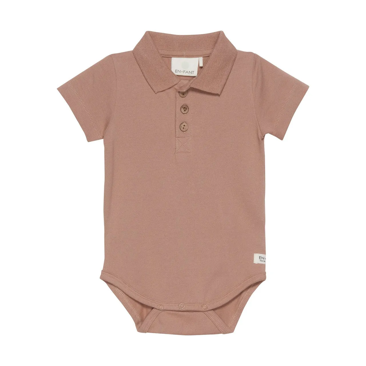 The Polo Onesie Shirt - Affogato - BABY