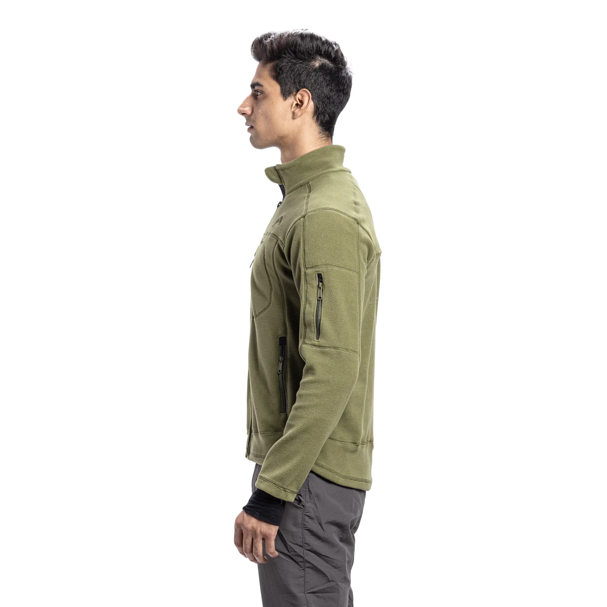 Tripole Anti-Pilling Fleece Winter Jacket and Windcheater | Pseude Green