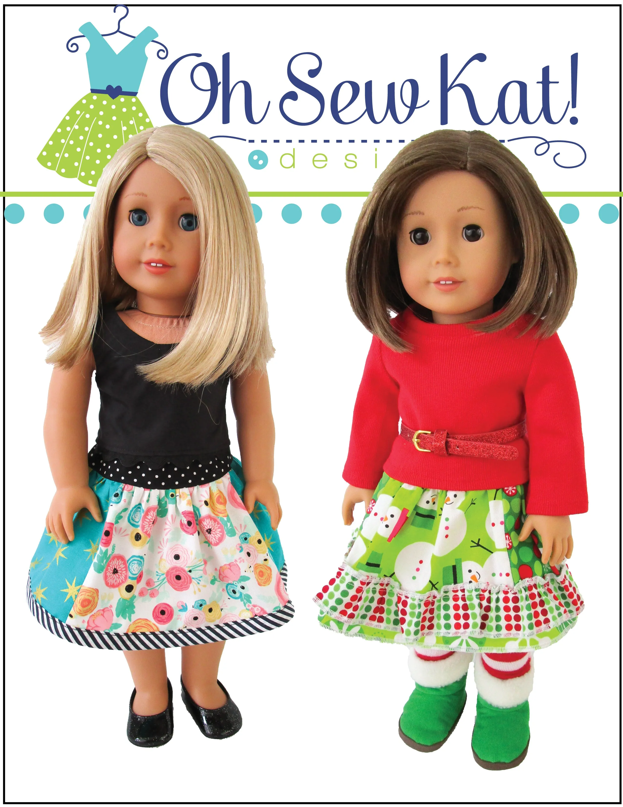 Twinkle Twirl Skirt 18 Inch Doll Sewing Pattern