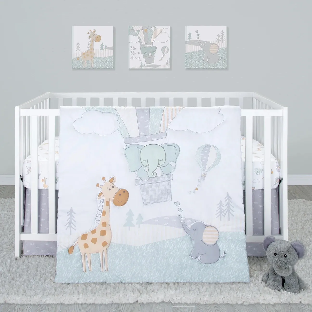 Up Up & Away 4pcs crib set