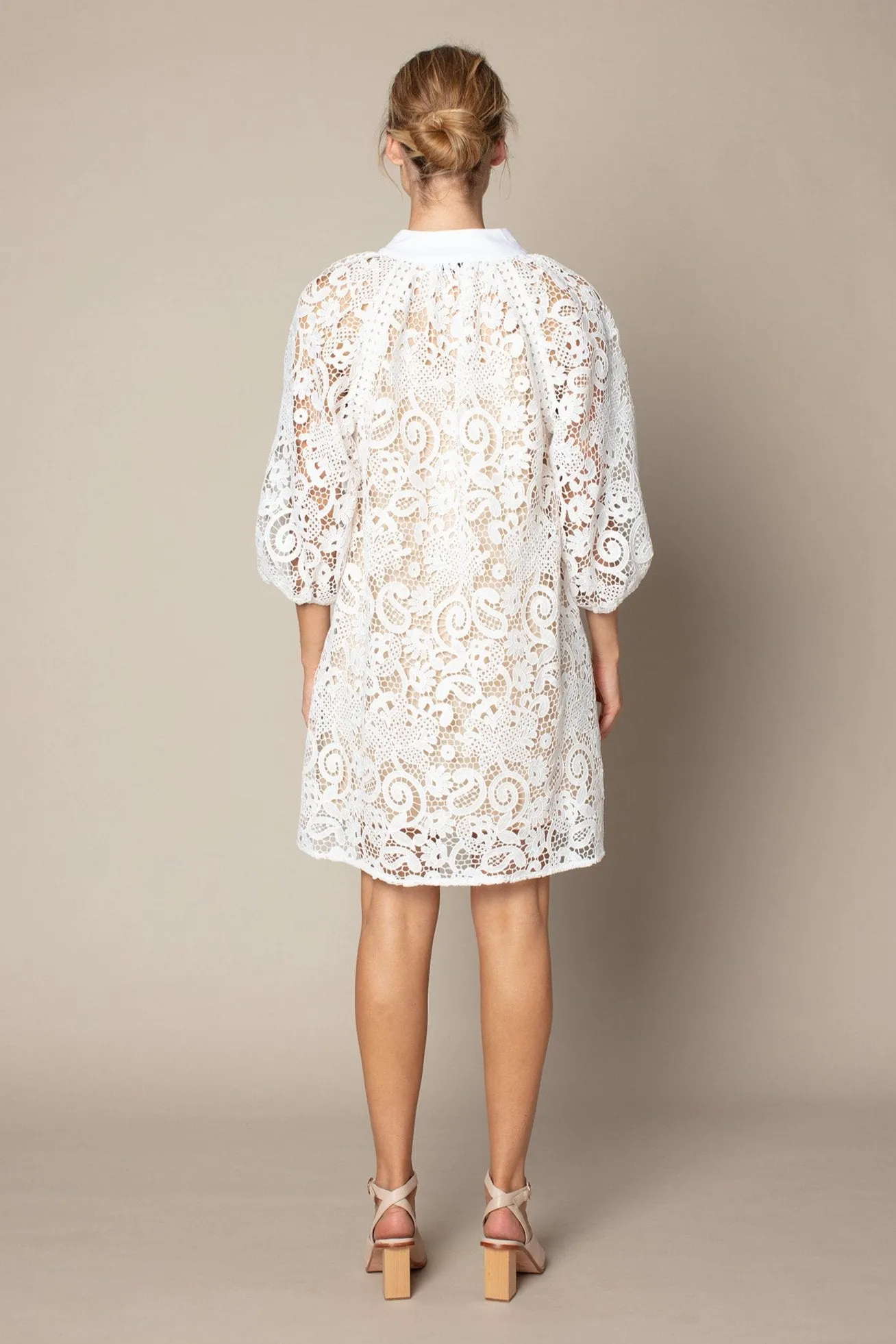 Usher Dress in Porcelain Lace