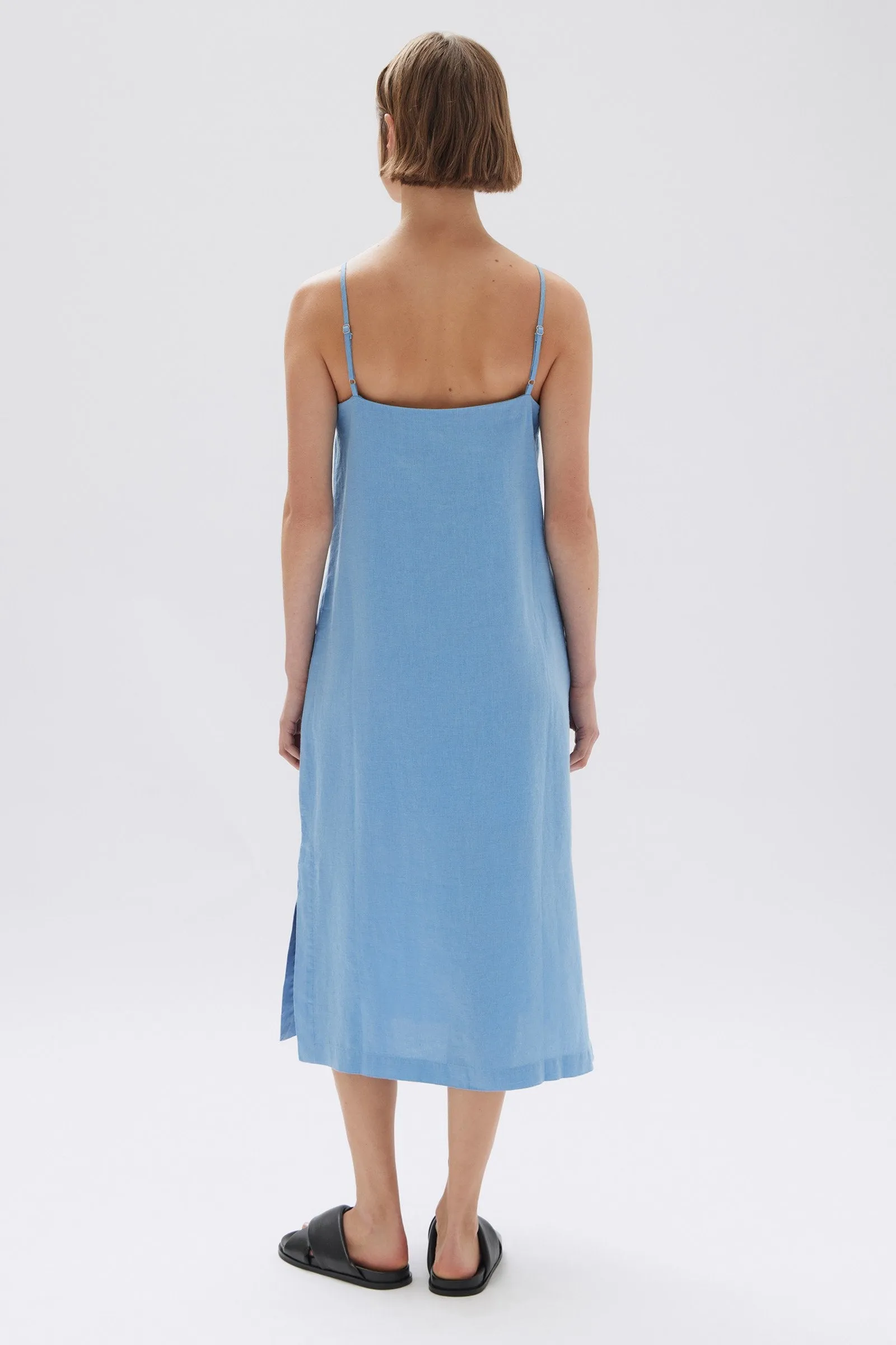 Vallory Linen Slip Dress