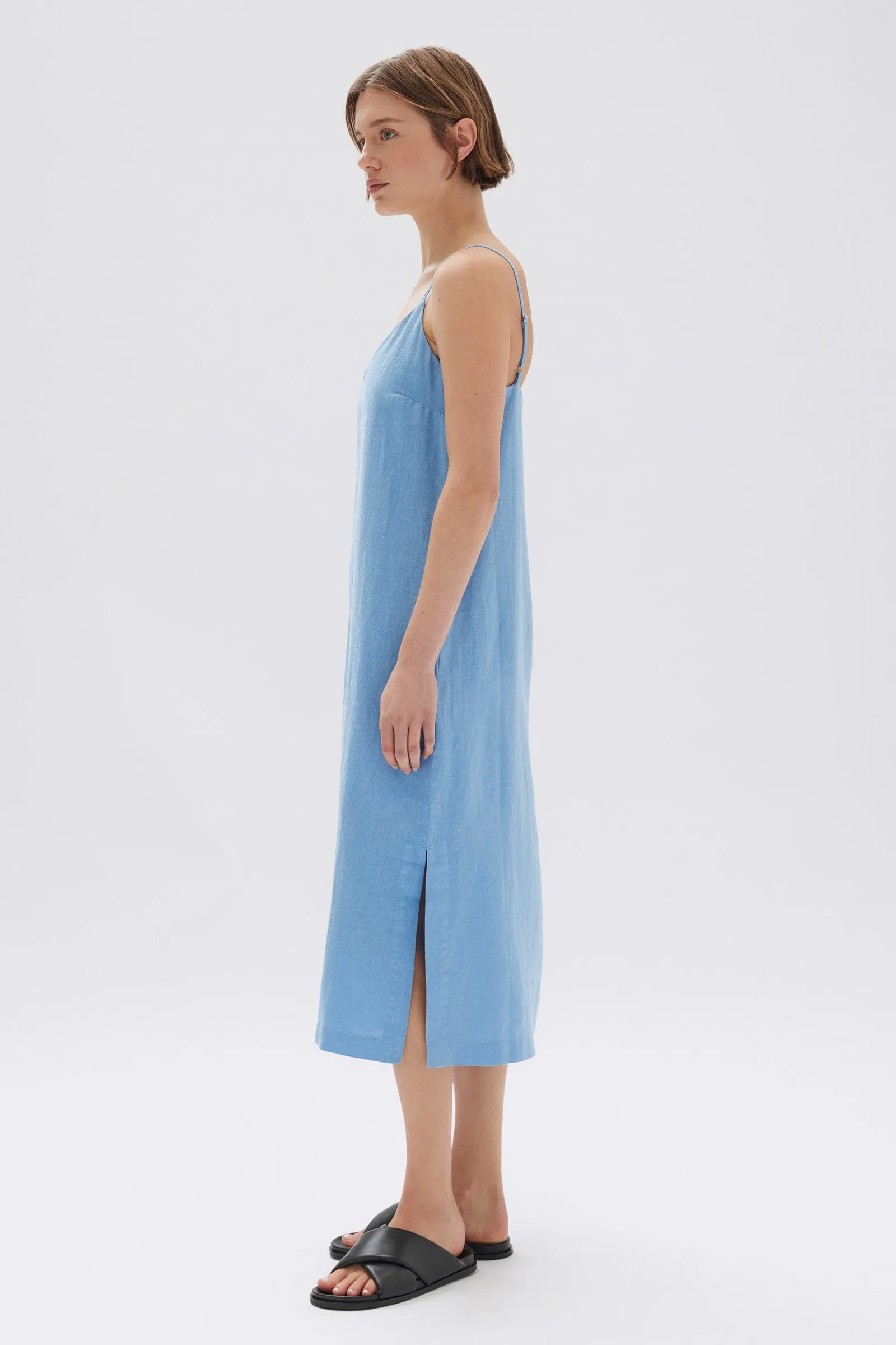 Vallory Linen Slip Dress