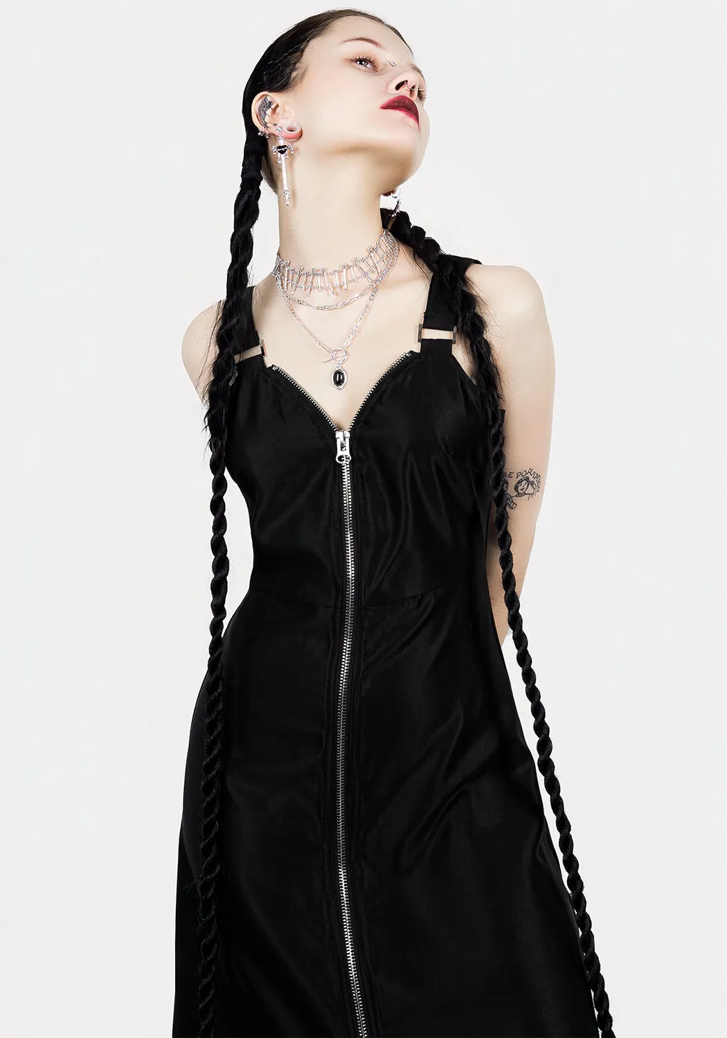 Vengeance Zipped Slip Midaxi Dress