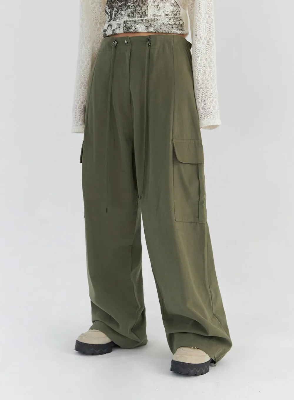 Waist String Cargo Pants CS325