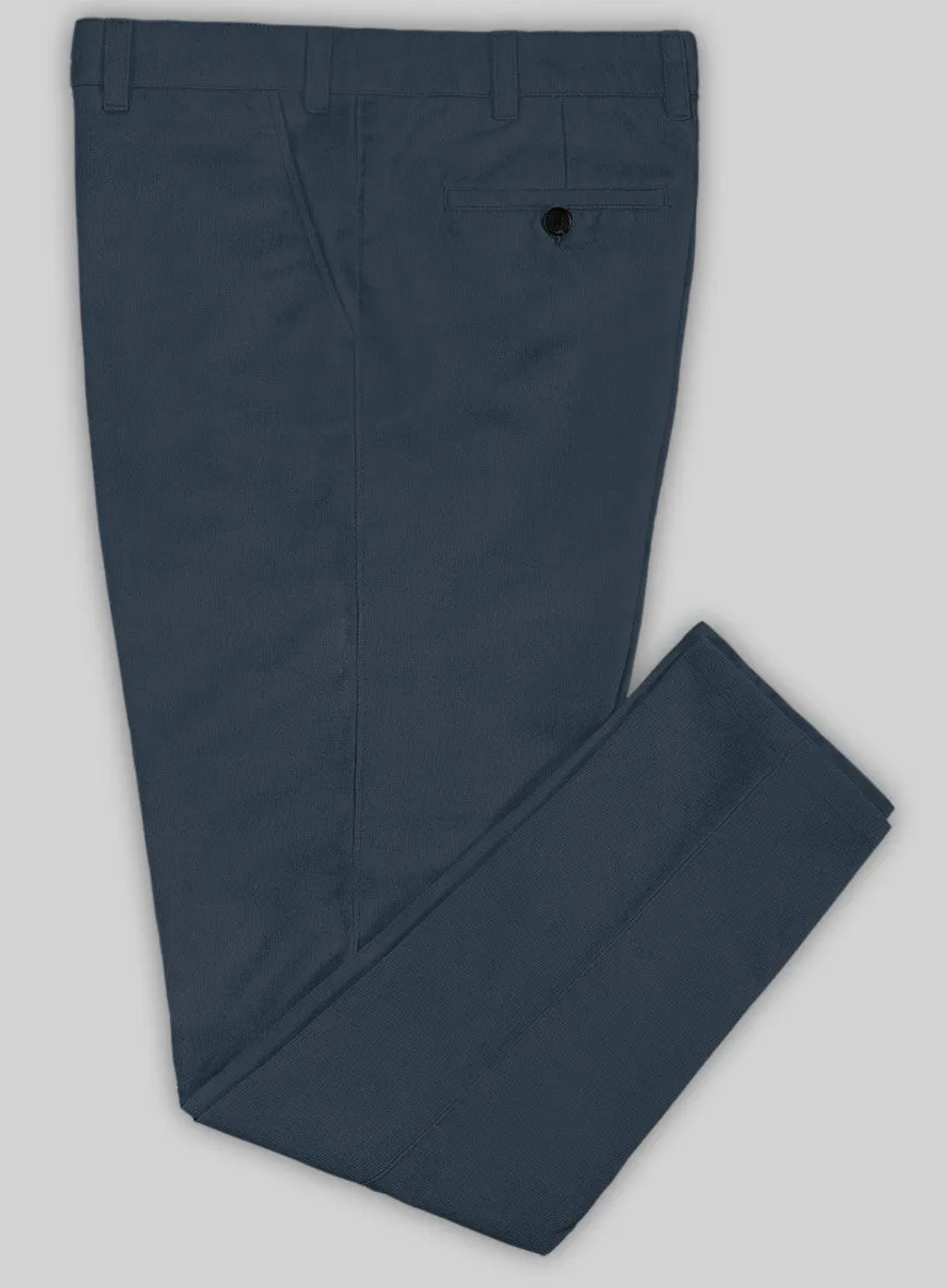 Washed Blue Stretch Chino Pants