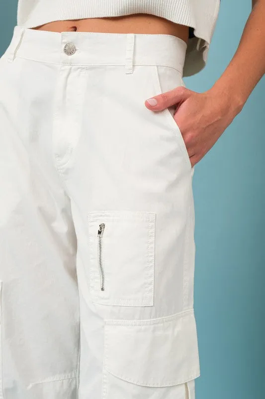 White Cargo Pants