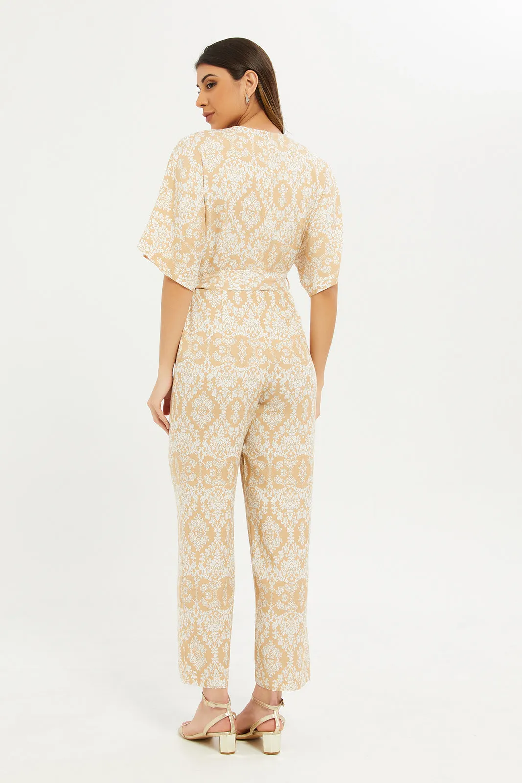 Women Printed Button Thru Jumpsuit