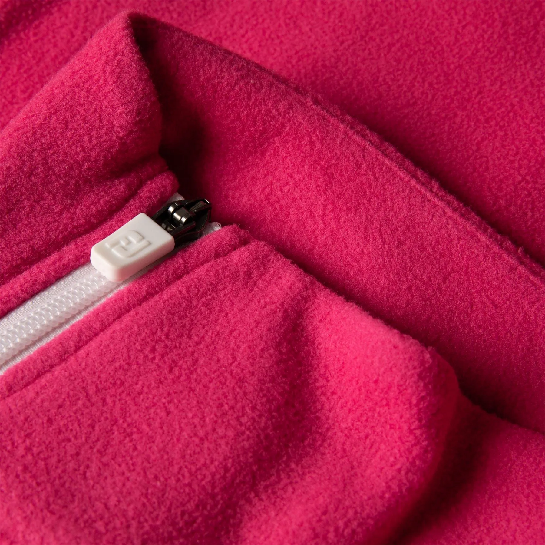 Womens Asymmetric Full Zip Fleece Pink - AW24