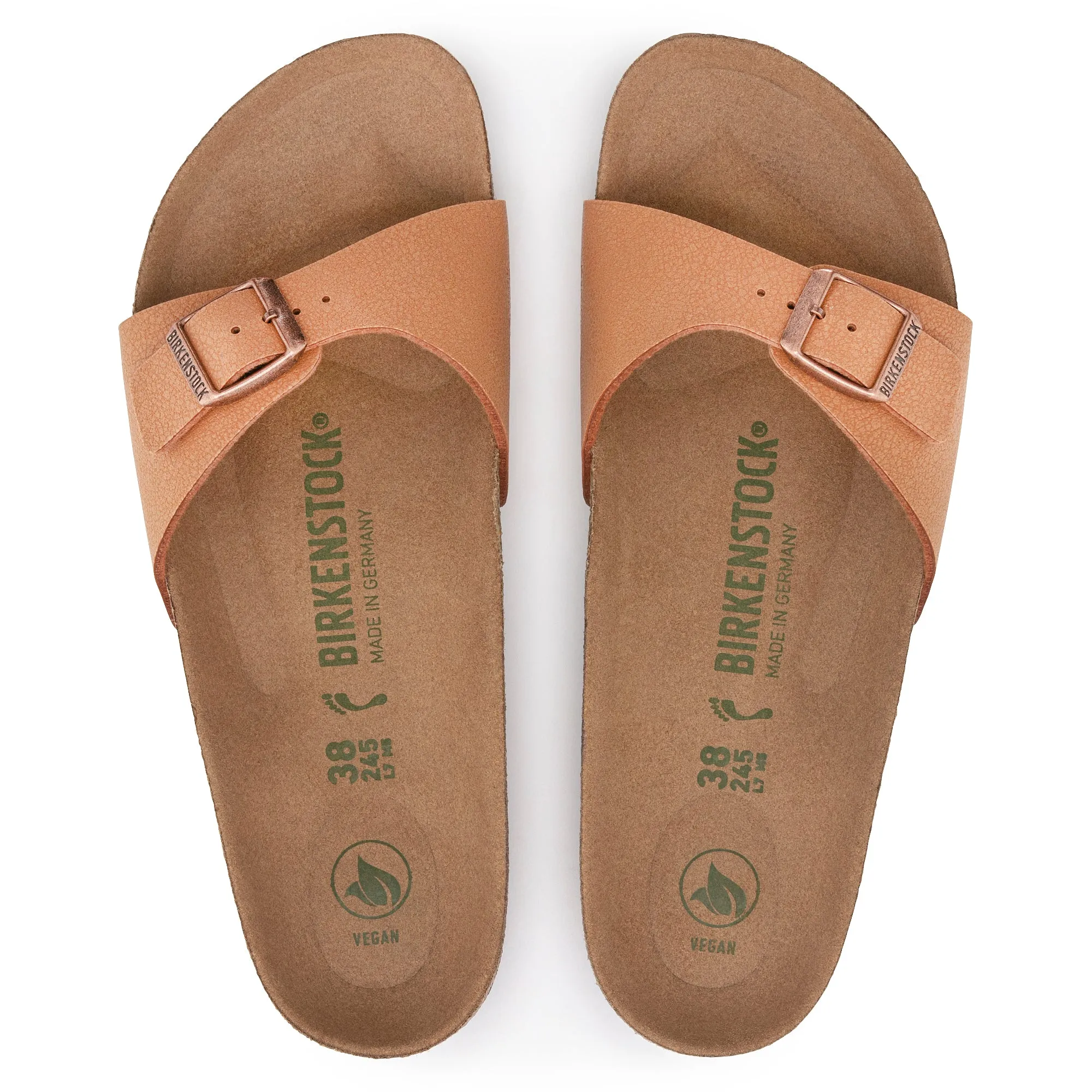 Women's Birkenstock Madrid Vegan Birkibuc Color: Pecan