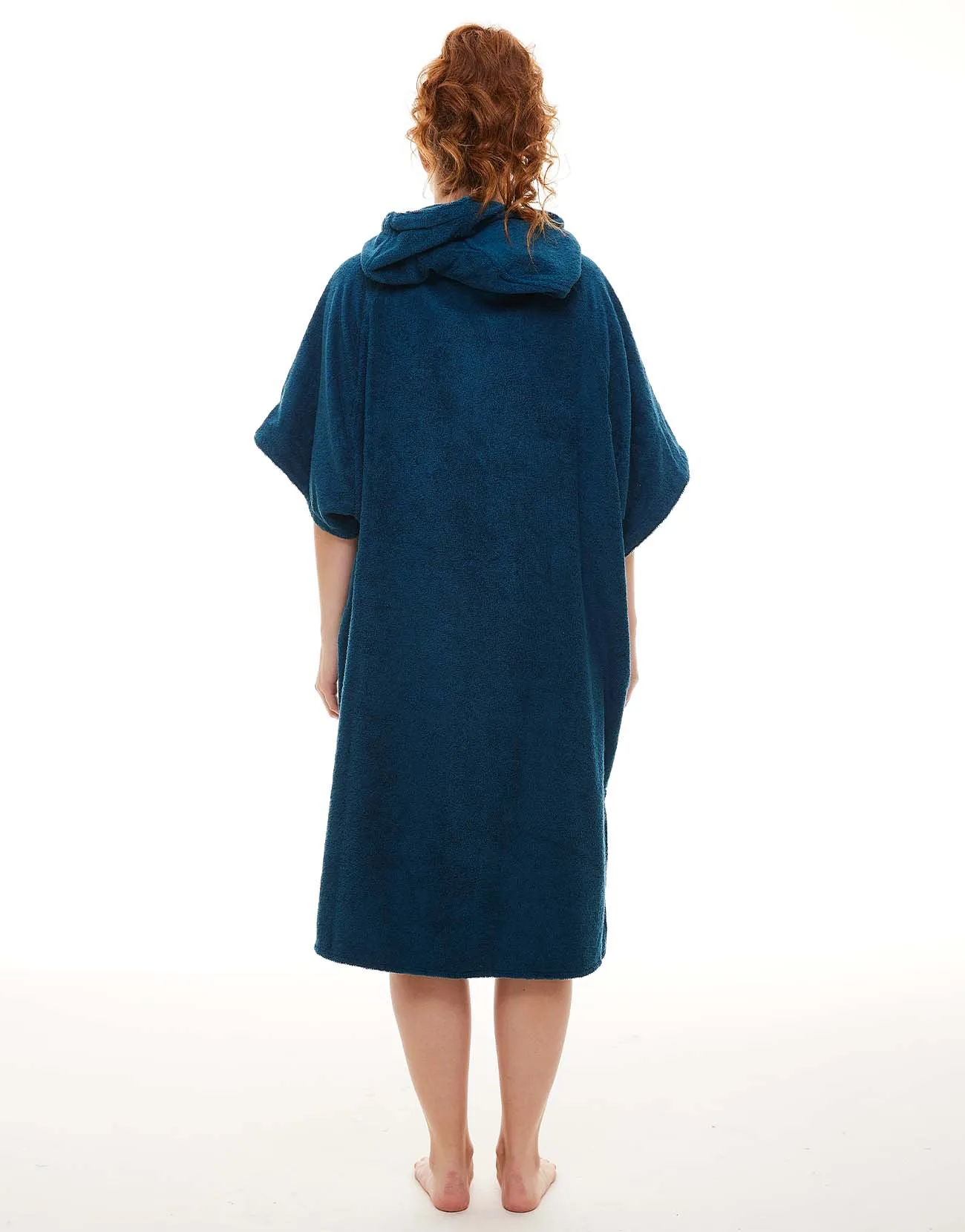 Women's Towelling Change Robe - Navy