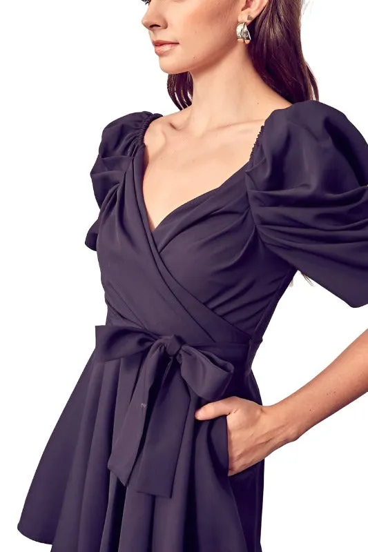 WRAP FRONT SIDE TIE ROMPER