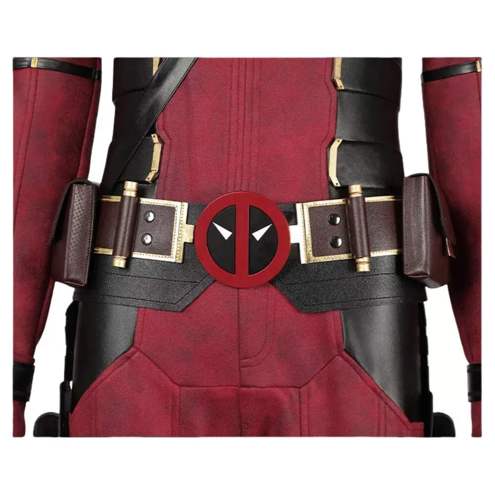 Xcoser 2024 Deadpool 3 Lady Deadpool Cosplay Costume Jumpsuit Mask Outfit for Halloween