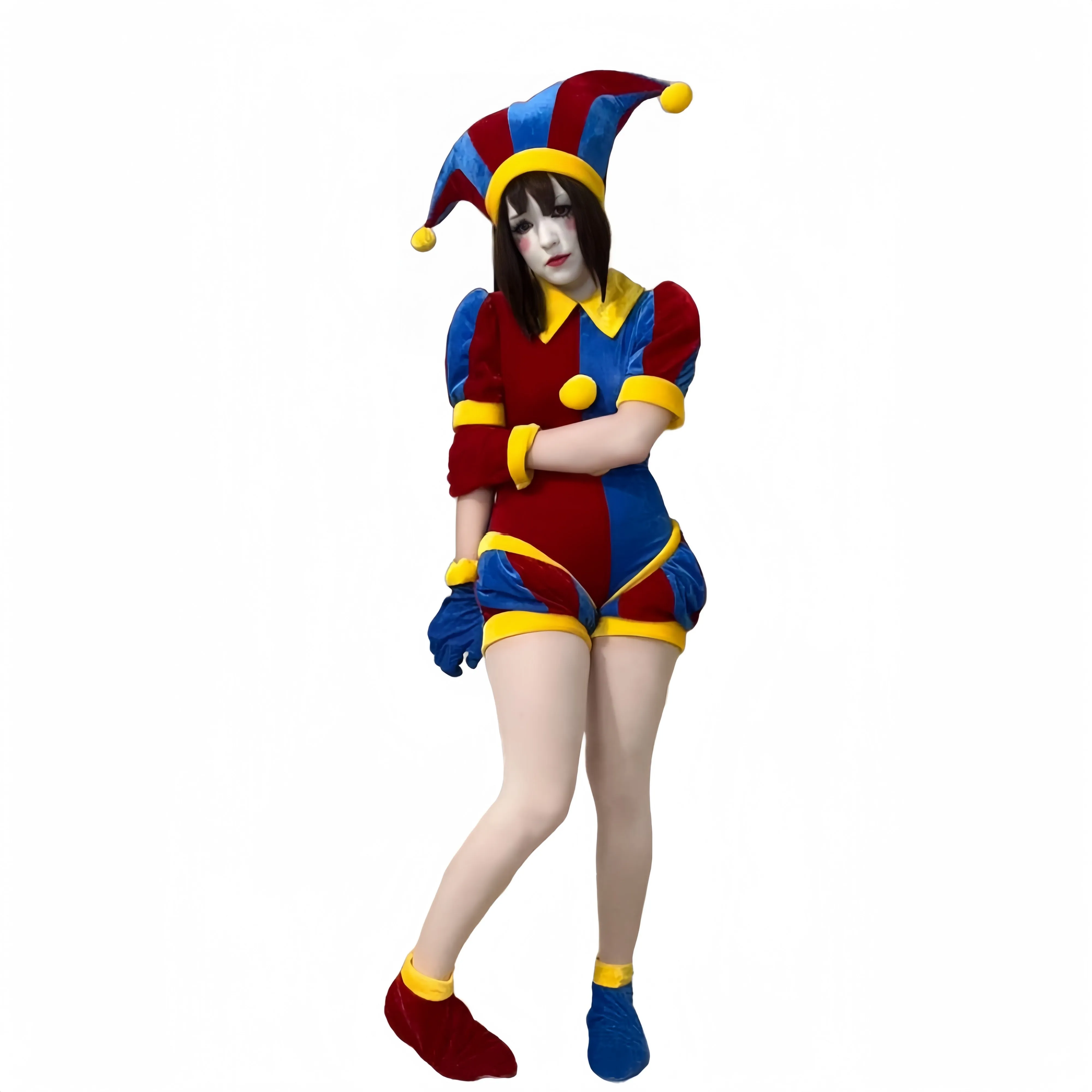 Xcoser The Amazing Digital Circus Pomni Costume Cosplay  Full Set Adult Children