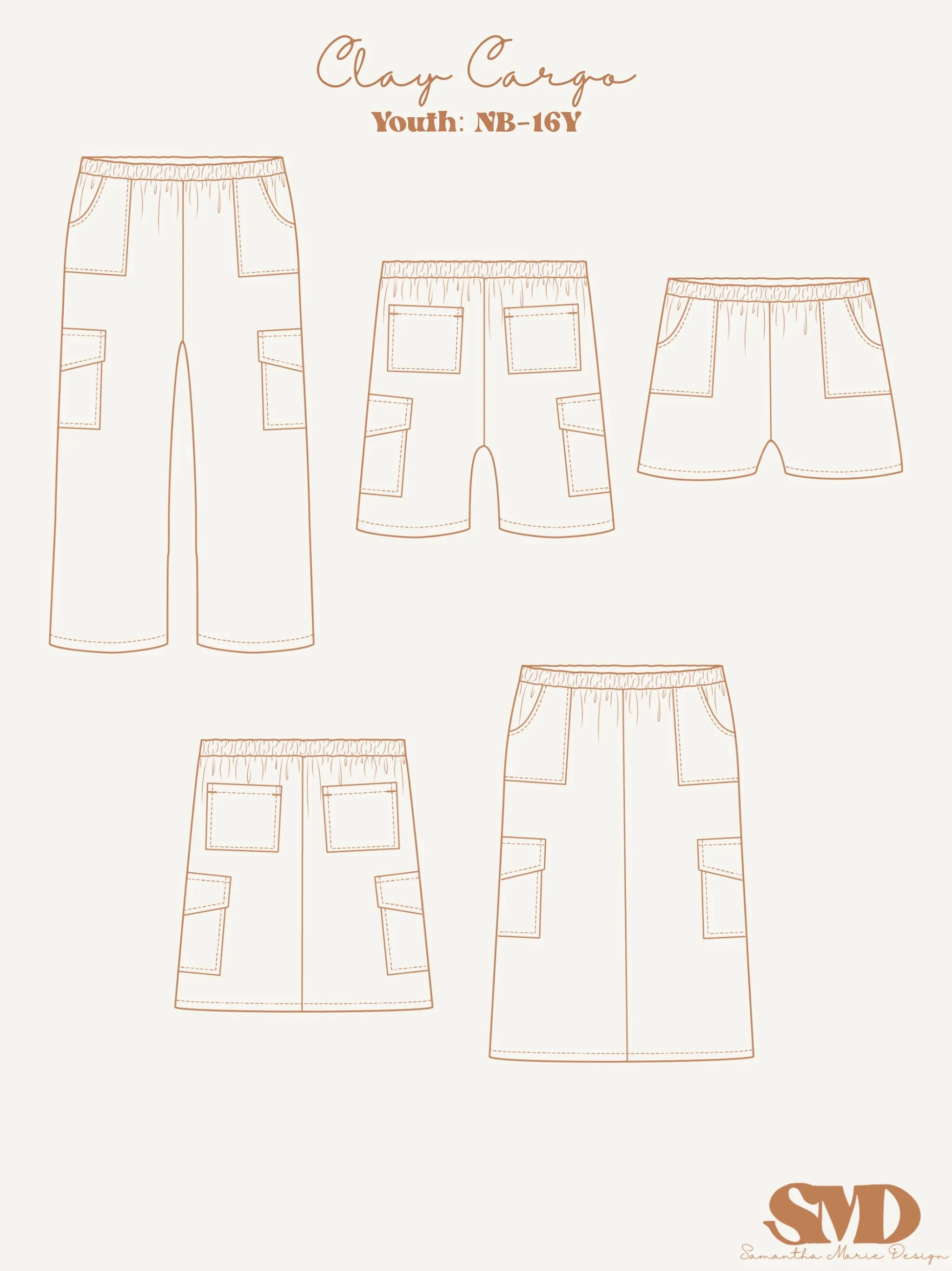 Youth Clay Cargo Shorts, Pants and Skirt