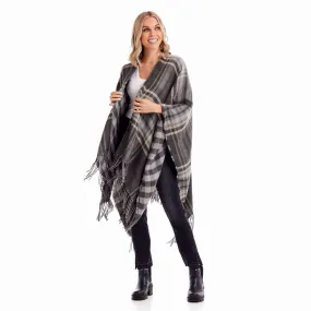 Yvette Grey Poncho by Mud Pie